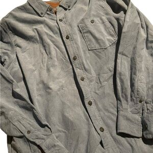 North River men’s corded blue Corduroy Button-Up Shirt size medium